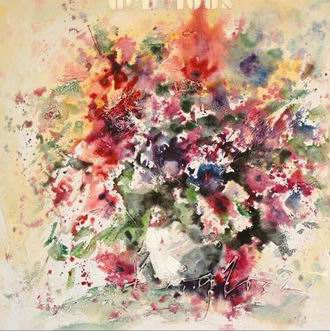 Textured Flowers oil painting